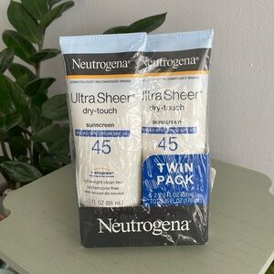 NWT Neutrogena Ultra Sheer SPF 45 2pack sunscreen